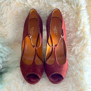 Gucci T-Strap Platform Heels